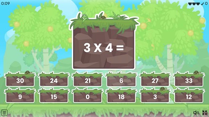 משחק כפל ב 3 והצבים  